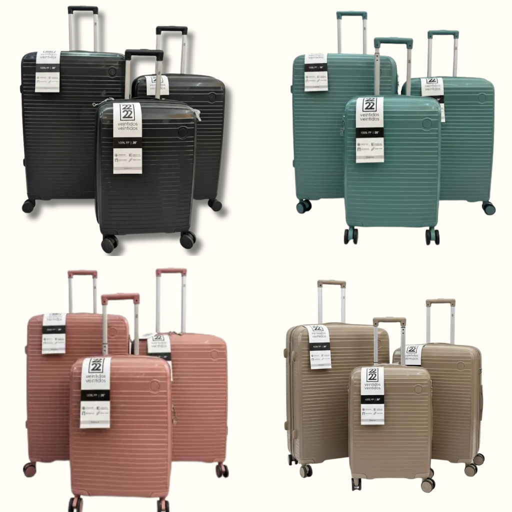 Set 3 Valijas PRESENCIA (Grande + Mediana + Carry-On)